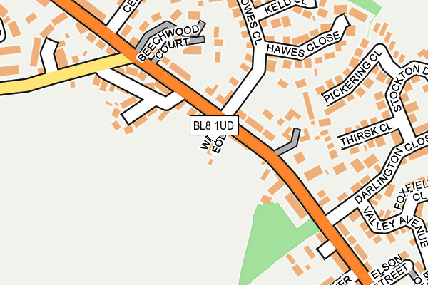 BL8 1UD map - OS OpenMap – Local (Ordnance Survey)