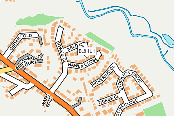 BL8 1UH map - OS OpenMap – Local (Ordnance Survey)