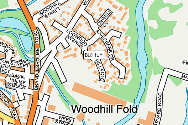 BL8 1UY map - OS OpenMap – Local (Ordnance Survey)