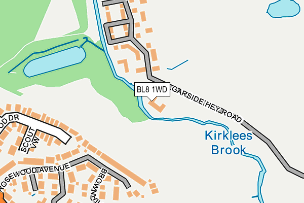 BL8 1WD map - OS OpenMap – Local (Ordnance Survey)