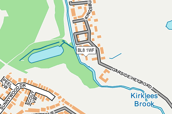 BL8 1WF map - OS OpenMap – Local (Ordnance Survey)