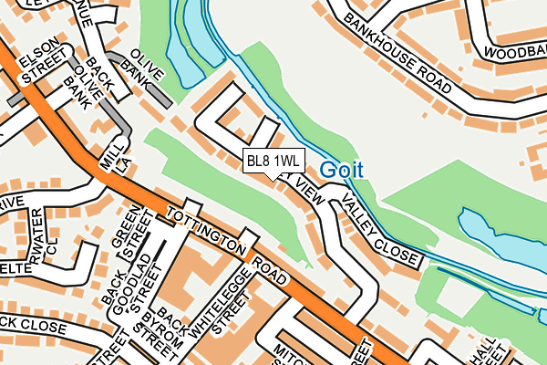 BL8 1WL map - OS OpenMap – Local (Ordnance Survey)