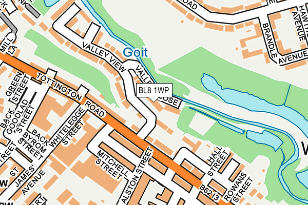 BL8 1WP map - OS OpenMap – Local (Ordnance Survey)