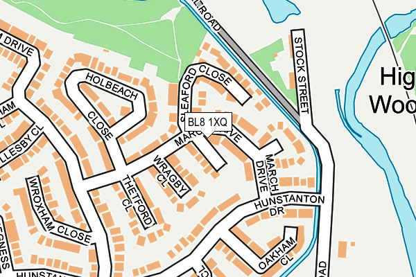 BL8 1XQ map - OS OpenMap – Local (Ordnance Survey)