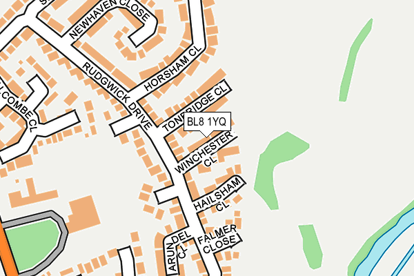 BL8 1YQ map - OS OpenMap – Local (Ordnance Survey)