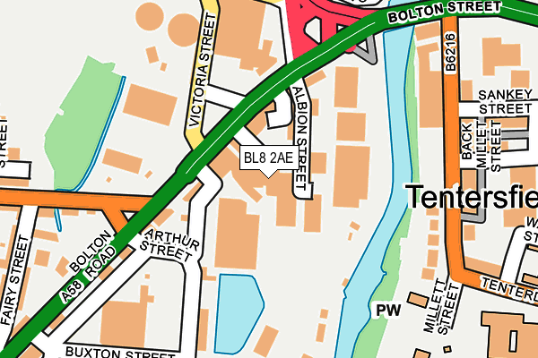 BL8 2AE map - OS OpenMap – Local (Ordnance Survey)