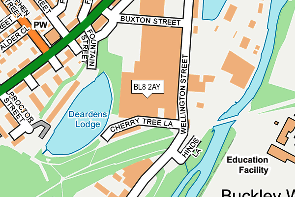 BL8 2AY map - OS OpenMap – Local (Ordnance Survey)