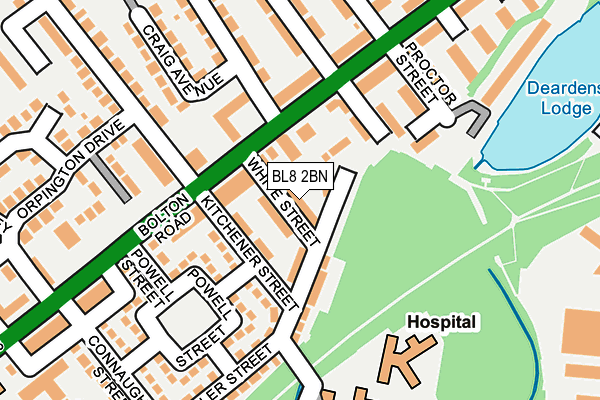 BL8 2BN map - OS OpenMap – Local (Ordnance Survey)