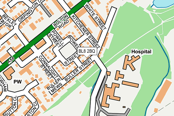 BL8 2BQ map - OS OpenMap – Local (Ordnance Survey)