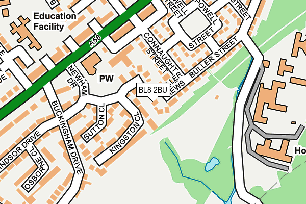 BL8 2BU map - OS OpenMap – Local (Ordnance Survey)