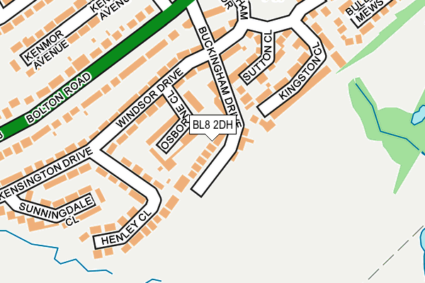 BL8 2DH map - OS OpenMap – Local (Ordnance Survey)