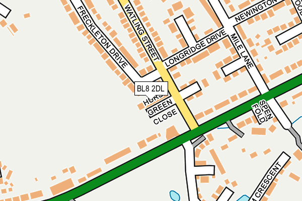 BL8 2DL map - OS OpenMap – Local (Ordnance Survey)