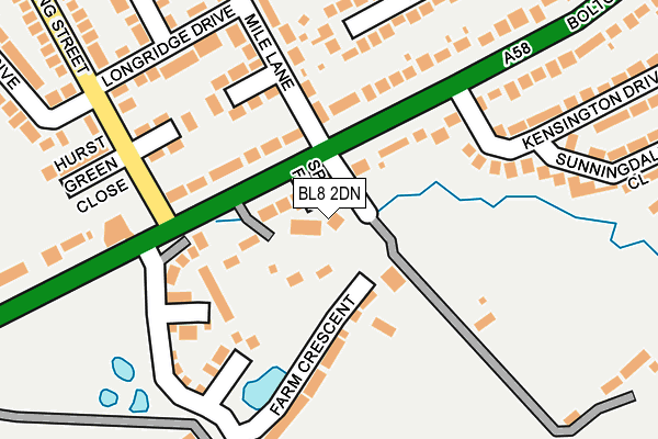 BL8 2DN map - OS OpenMap – Local (Ordnance Survey)