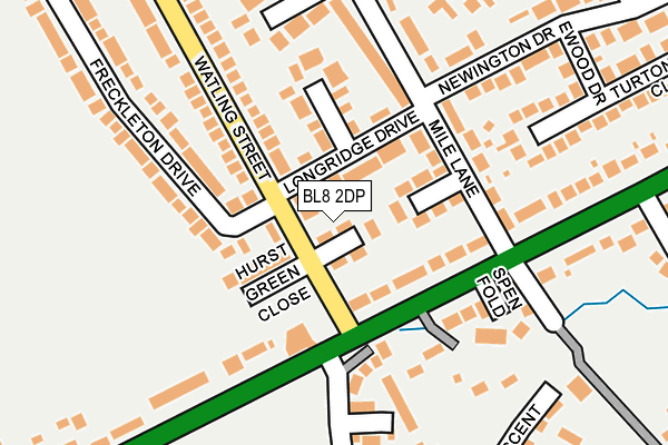 BL8 2DP map - OS OpenMap – Local (Ordnance Survey)