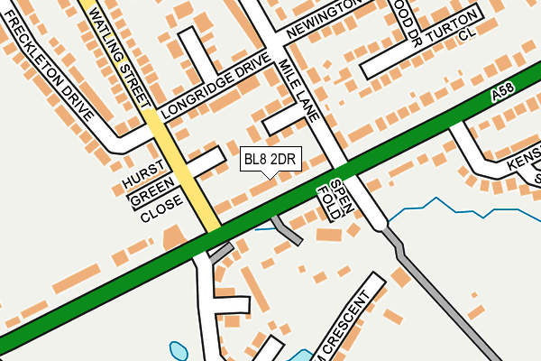 BL8 2DR map - OS OpenMap – Local (Ordnance Survey)
