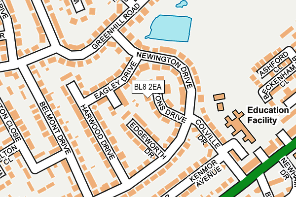 BL8 2EA map - OS OpenMap – Local (Ordnance Survey)