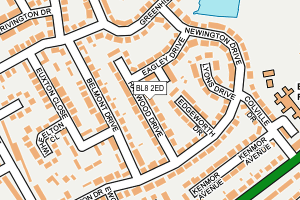 BL8 2ED map - OS OpenMap – Local (Ordnance Survey)