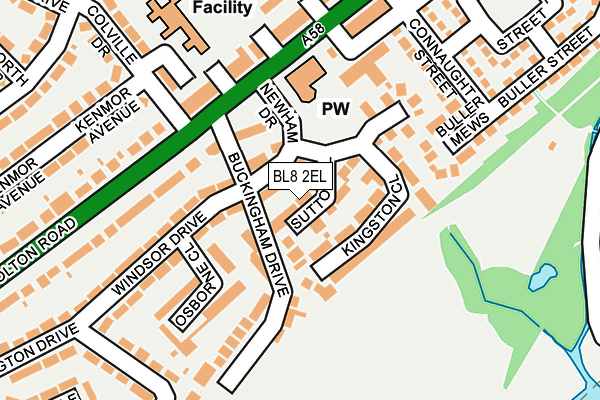 BL8 2EL map - OS OpenMap – Local (Ordnance Survey)