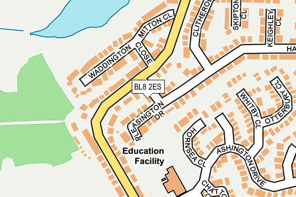 BL8 2ES map - OS OpenMap – Local (Ordnance Survey)