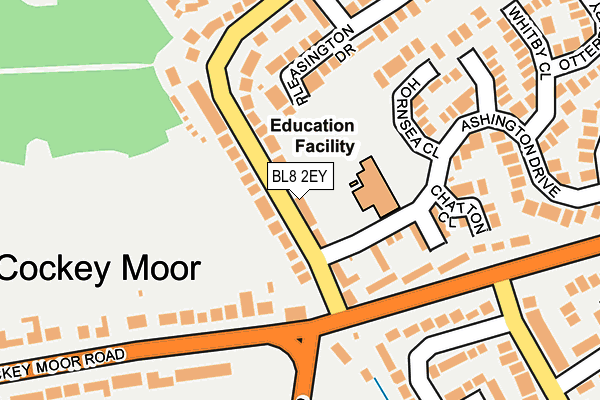 BL8 2EY map - OS OpenMap – Local (Ordnance Survey)