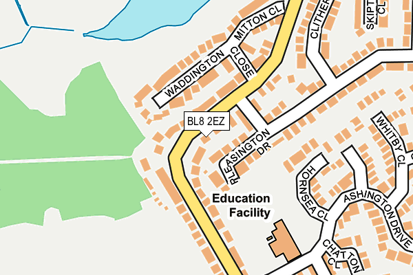 BL8 2EZ map - OS OpenMap – Local (Ordnance Survey)