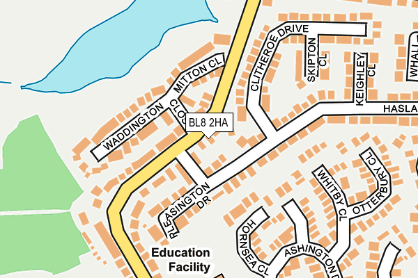 BL8 2HA map - OS OpenMap – Local (Ordnance Survey)