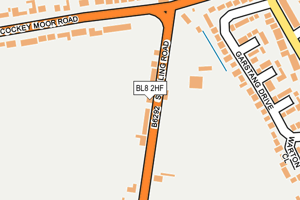 BL8 2HF map - OS OpenMap – Local (Ordnance Survey)