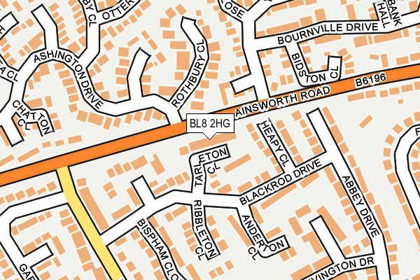 BL8 2HG map - OS OpenMap – Local (Ordnance Survey)