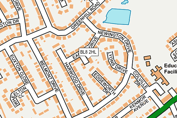 BL8 2HL map - OS OpenMap – Local (Ordnance Survey)