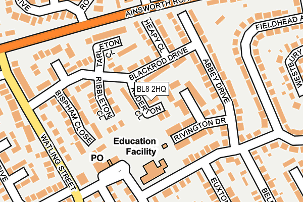 BL8 2HQ map - OS OpenMap – Local (Ordnance Survey)