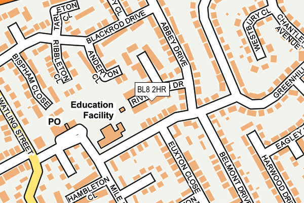 BL8 2HR map - OS OpenMap – Local (Ordnance Survey)