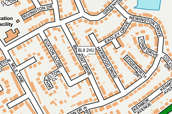 BL8 2HU map - OS OpenMap – Local (Ordnance Survey)