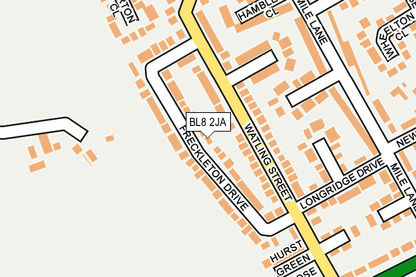 BL8 2JA map - OS OpenMap – Local (Ordnance Survey)