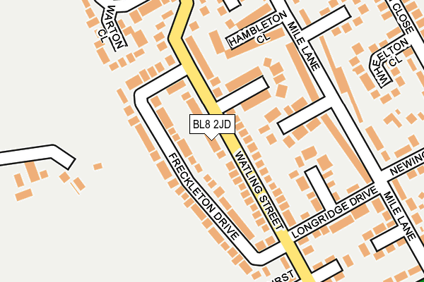 BL8 2JD map - OS OpenMap – Local (Ordnance Survey)