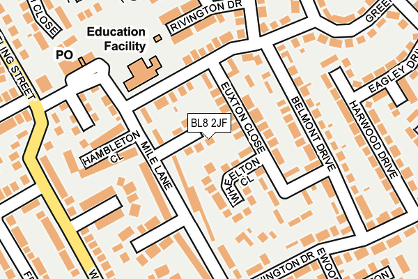 BL8 2JF map - OS OpenMap – Local (Ordnance Survey)