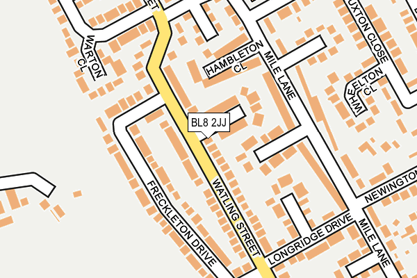 BL8 2JJ map - OS OpenMap – Local (Ordnance Survey)