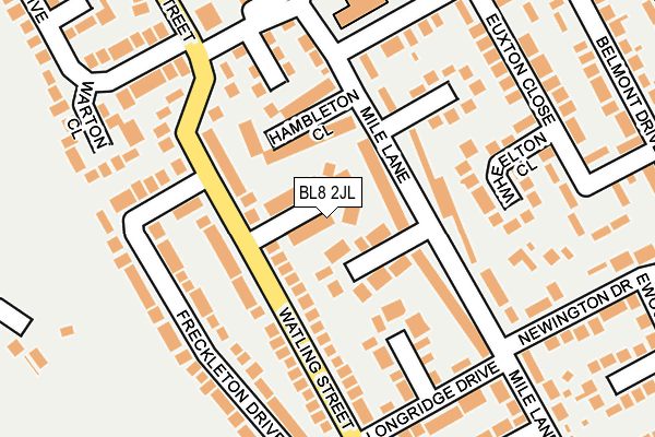 BL8 2JL map - OS OpenMap – Local (Ordnance Survey)