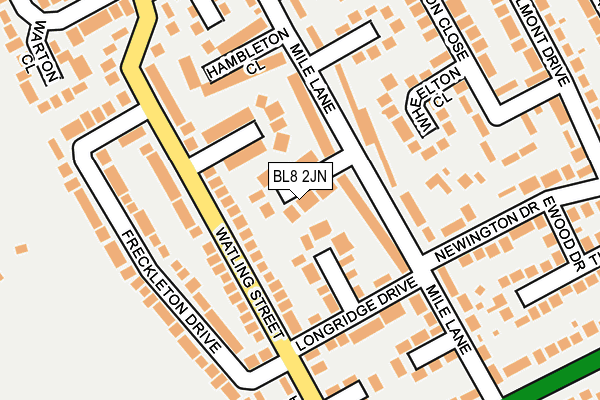 BL8 2JN map - OS OpenMap – Local (Ordnance Survey)
