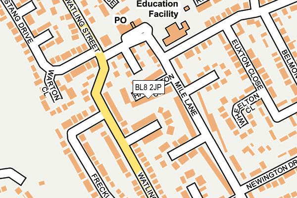 BL8 2JP map - OS OpenMap – Local (Ordnance Survey)