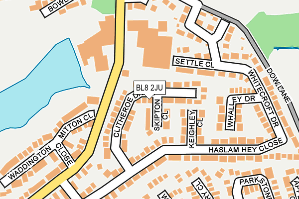 BL8 2JU map - OS OpenMap – Local (Ordnance Survey)