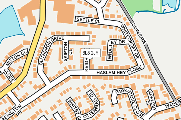 BL8 2JY map - OS OpenMap – Local (Ordnance Survey)