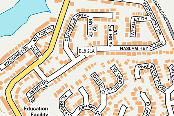 BL8 2LA map - OS OpenMap – Local (Ordnance Survey)