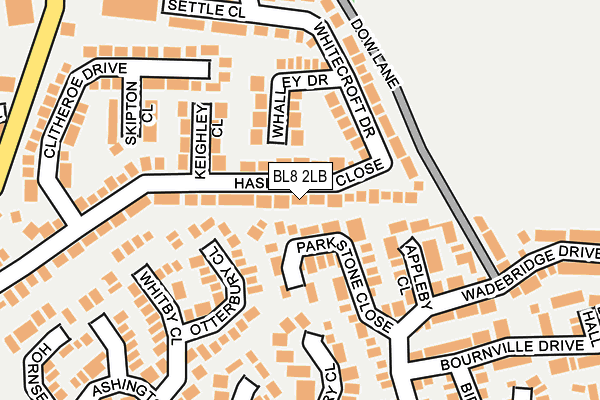 BL8 2LB map - OS OpenMap – Local (Ordnance Survey)