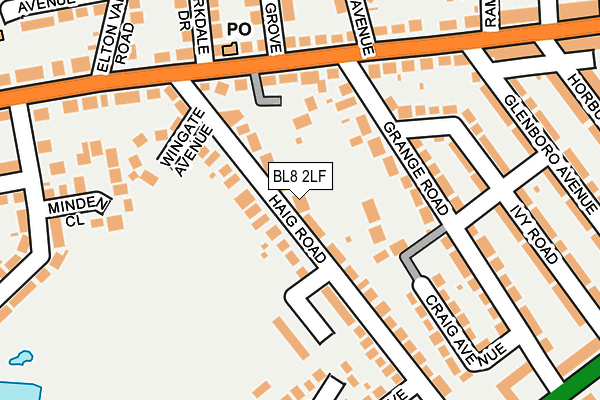 BL8 2LF map - OS OpenMap – Local (Ordnance Survey)