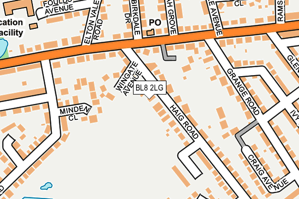 BL8 2LG map - OS OpenMap – Local (Ordnance Survey)