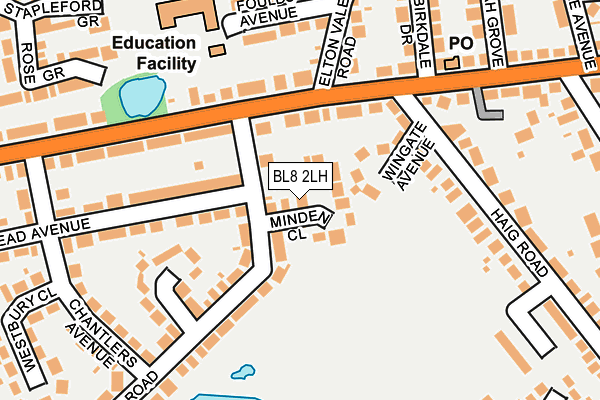 BL8 2LH map - OS OpenMap – Local (Ordnance Survey)