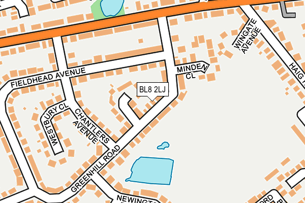 BL8 2LJ map - OS OpenMap – Local (Ordnance Survey)