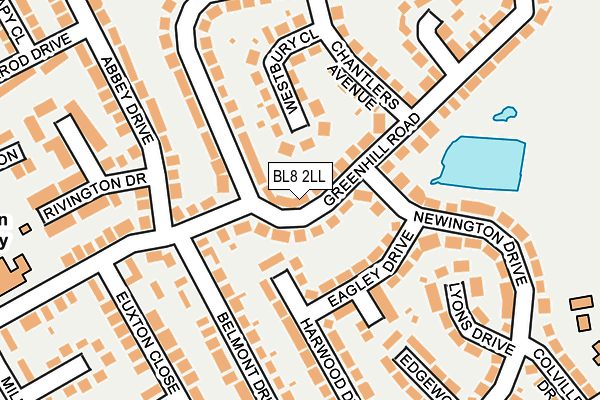 BL8 2LL map - OS OpenMap – Local (Ordnance Survey)