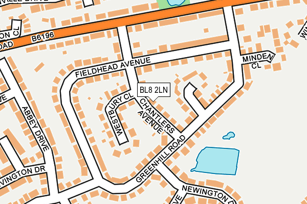 BL8 2LN map - OS OpenMap – Local (Ordnance Survey)