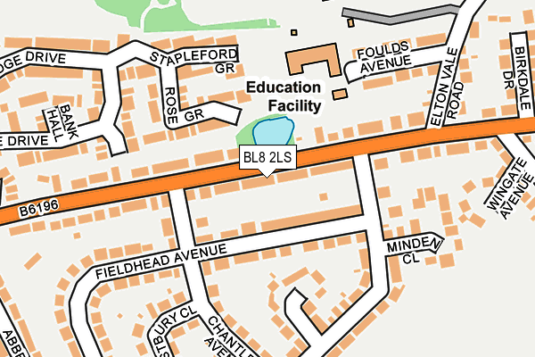 BL8 2LS map - OS OpenMap – Local (Ordnance Survey)